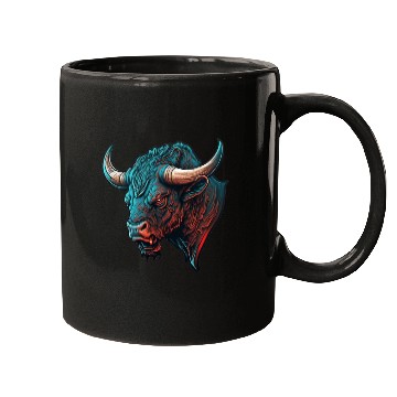 Discover bull angry 4 Mugs