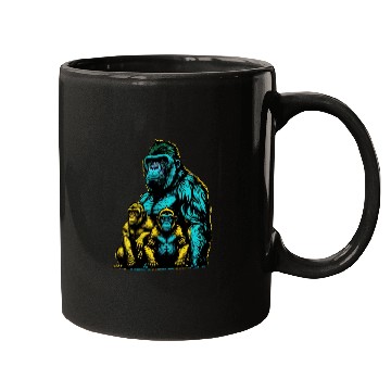 Discover gorilla family Mugs