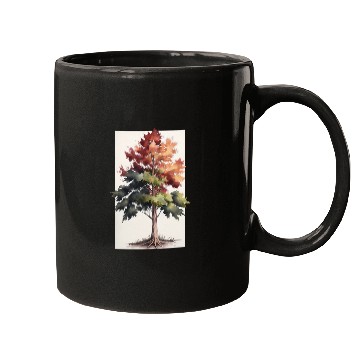 Discover Serene Watercolor Maple Tree Art Mugs