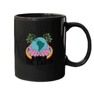Discover Be Kind To The Earth Rainbow Natural Environment Mugs
