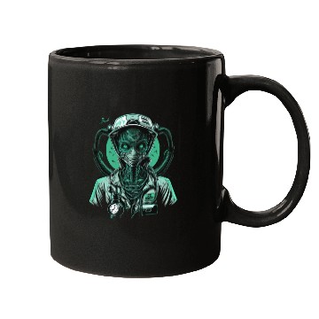 Discover Alien Nurse Stethoscope Syringe UFO Mugs