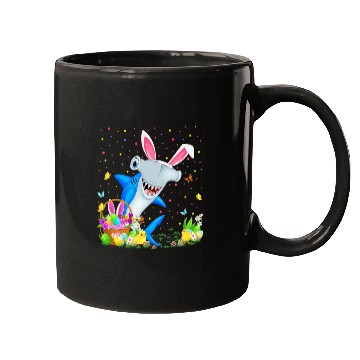 Discover Shark Fish Easter Egg Hunting Hammerhead Shark Eas Mugs