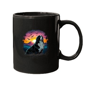 Discover Bernese Mountain Dog with Mountain Sunrise view Mugs