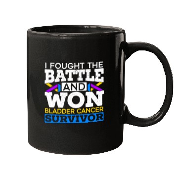Discover Fought The Battle And Won Bladder Cancer Survivor Mugs