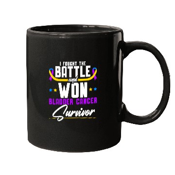 Discover Fought The Battle And Won Bladder Cancer Survivor Mugs