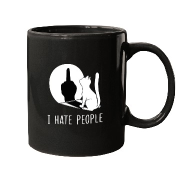 Discover Grumpy Kitten Cats I Don't Like People Cat I Hateb Mugs