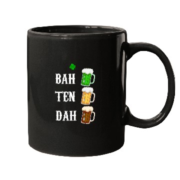 Discover BAH TEN DAH Funny St Patrick's Day Beer Bartender Mugs