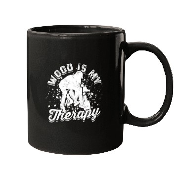 Discover Wood is my therapy - Lumberjack Mugs