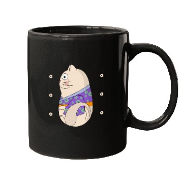 Discover Cute Japanese Cat Side View Open Eyes Mugs