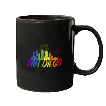 Discover San Diego Pride Skyline, Pride Parade San Diego Mugs