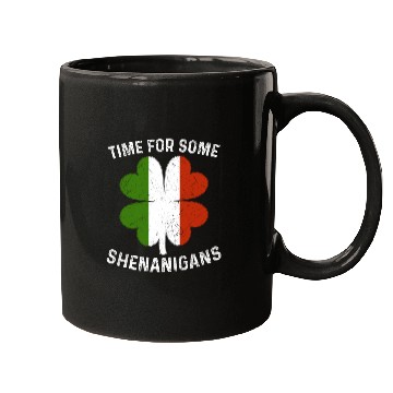 Discover St. Patrick's Time For Some Shenanigans Clover Mugs