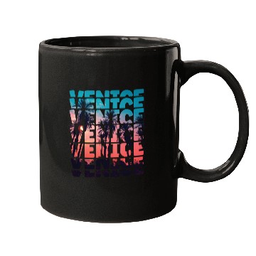 Discover Venice Beach California Vacation Ocean Palm Tree Mugs