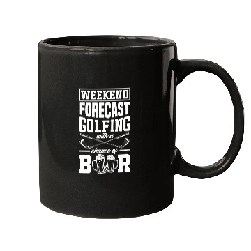 Discover Golf Weekend Beer Drinking Golf Playing Mugs