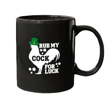 Discover Rub My Cock for Good Luck, Funny St Patrick's Day Mugs