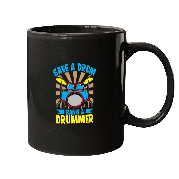 Discover Drummer Drums Music Drum Set Drumming Mugs