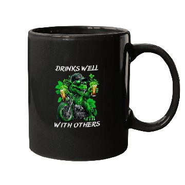 Discover Drinks well with others st patrick's day Dinosaur Mugs