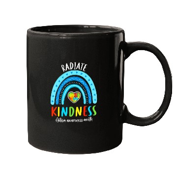 Discover Autism Awareness Special Teacher Radiate Kindness Mugs
