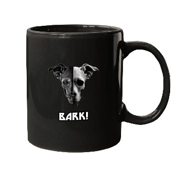 Discover Bark! Dog Skull, Skully Doggy, Heavy Metal Dog Mugs