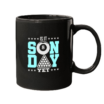 Discover Is It Sunday Yet Apparel For Pool Player Mugs