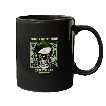 Discover Money On My Mind Graffiti Skull Mugs