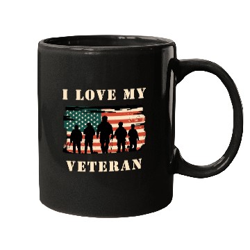 Discover I Love My Veteran Mugs