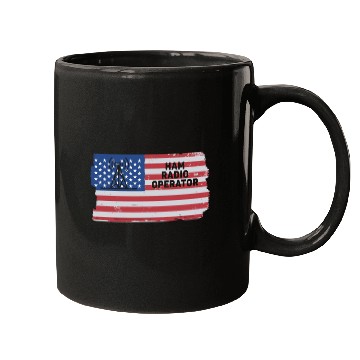 Discover Ham Radio Operator US Flag Mugs