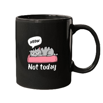 Discover Funny Lazy Bored Cat | For Cat Mom Cat lovers Mugs