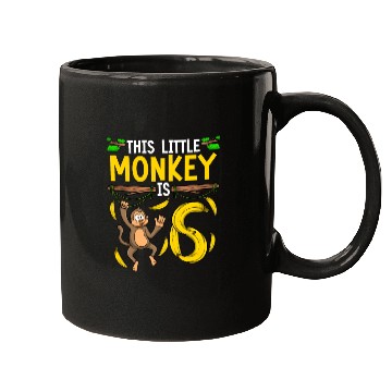 Discover Monkey Birthday 6th Monkey Theme Party Kids Mugs