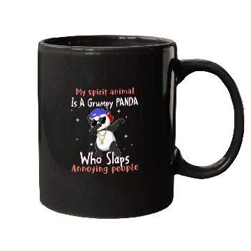 Discover Grumpy Panda Who Slaps Annoying People Mugs