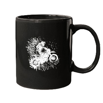 Discover Motorcycle Tattoo Splash Racing Style Mugs
