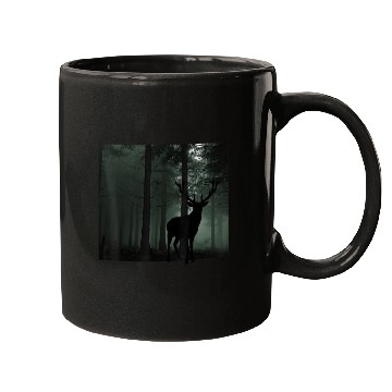 Discover Forest Deer Hunter Vintage Retro Hunting Mugs