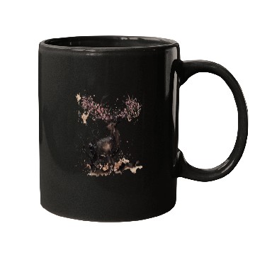 Discover Deer Cherry blossoms Sakura tree Sumie Mugs