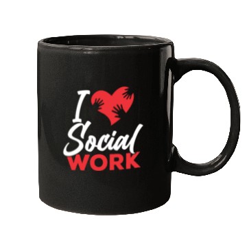 Discover I Love Social Work Job Worker Graduation Mugs