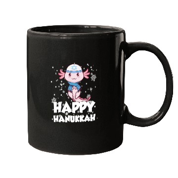 Discover Happy Hanukkah Axolotl Kawaii Cute Axolotl Lover Mugs