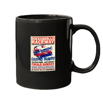 Discover Vintage Hot Rod Classic Drag Racing Poster Mugs