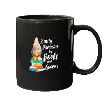 Discover Garden Gnome Easily Distracted By Books Gnomes Bo Mugs
