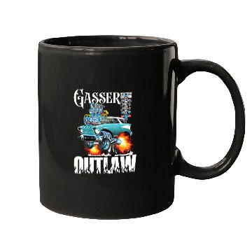 Discover Gasser Outlaw Class Vintage Drag Racing Race Car Mugs