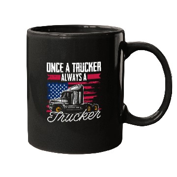 Discover Truck Driver Us Flag Old Man Trucker Mugs