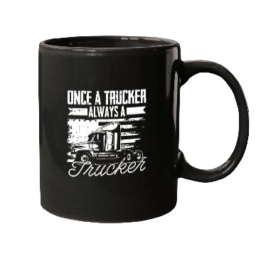Discover Truck Driver Us Flag Old Man Trucker Mugs