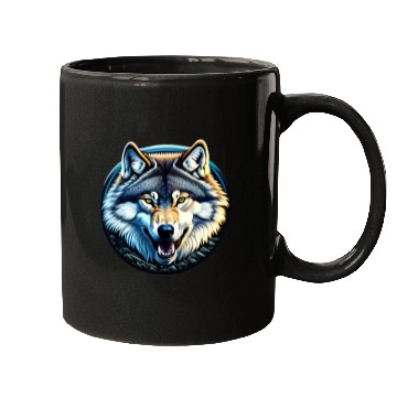 Discover A fierce wolf howling at the moon Mugs