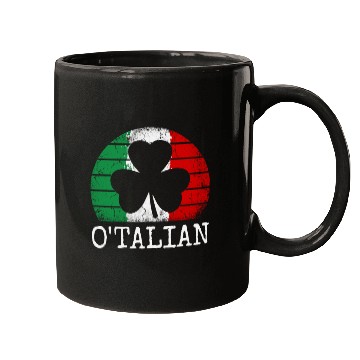 Discover O'talian St. Patrick Italian Pride Italy Flag Mugs