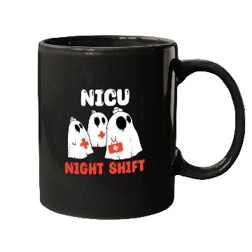 Discover NICU Night Shift Spooky Halloween Mugs