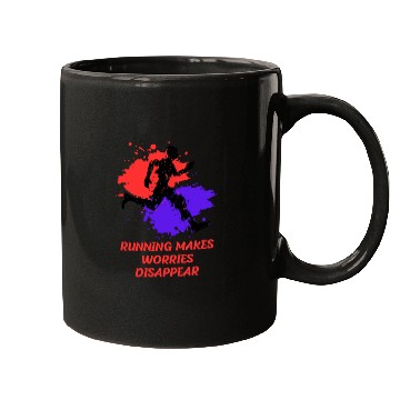 Discover running makes worries disappear Mugs