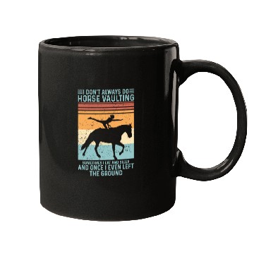 Discover Funny Equestrian Horse Vaulting Retro Mugs