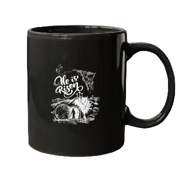 Discover He Is Risen- White Drawing Angel HD Mugs
