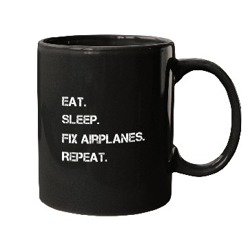 Discover Funny Airplane Mechanic Aircraft Aviation Mugs