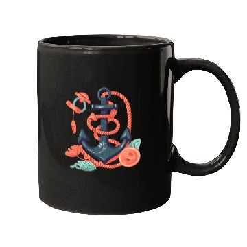 Discover Awesome Anchor Comic Style Maritime Adventure Mugs