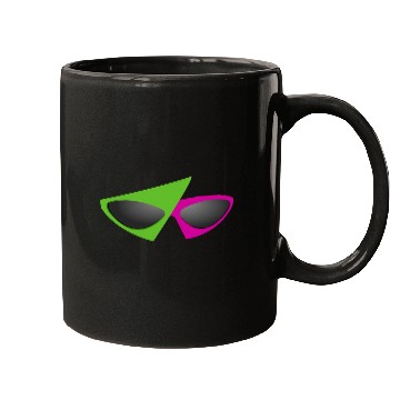 Discover 80s Retro Green and Pink Glasses Mugs
