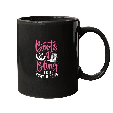 Discover Boots And Bling It's A Cowgirl Thing Mugs