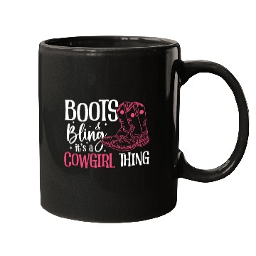 Discover Boots And Bling It's A Cowgirl Thing Mugs